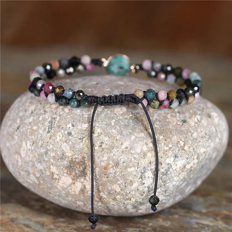 Boho Natural Stone Healing Bead Bracelet
