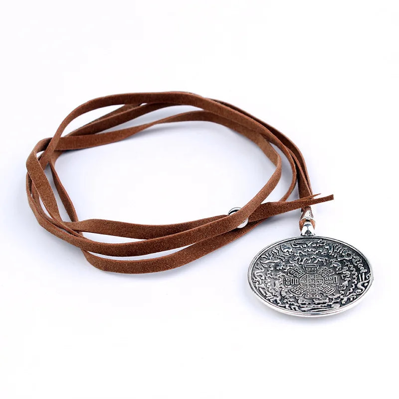 Boho Layered Leather Choker Necklace