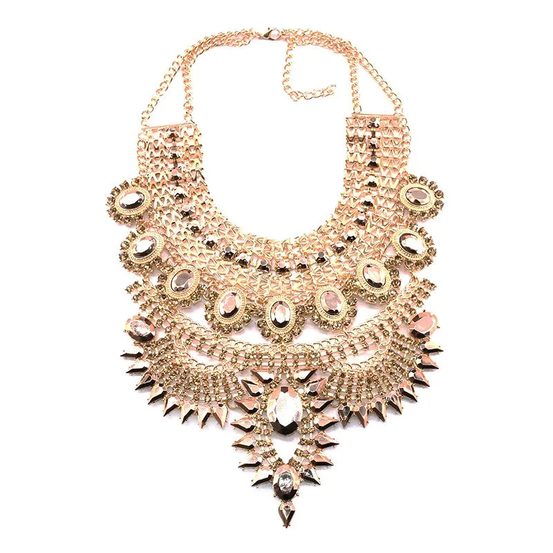 Crystal Rhinestone Choker Necklace Boho chic