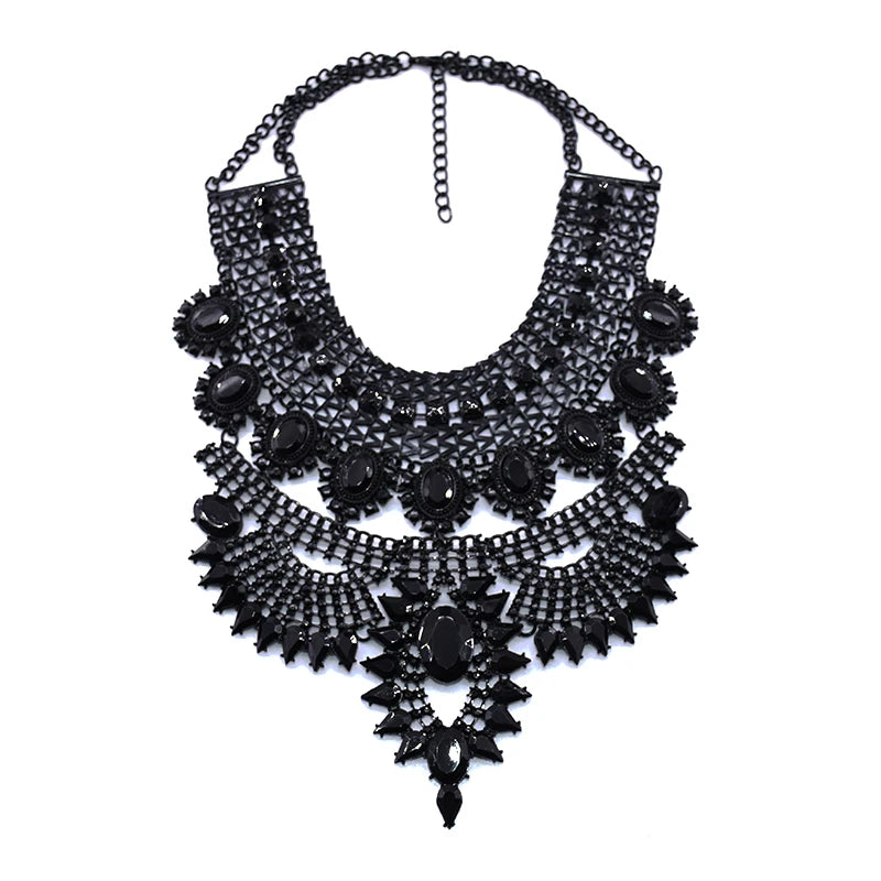 Crystal Rhinestone Choker Necklace Boho chic