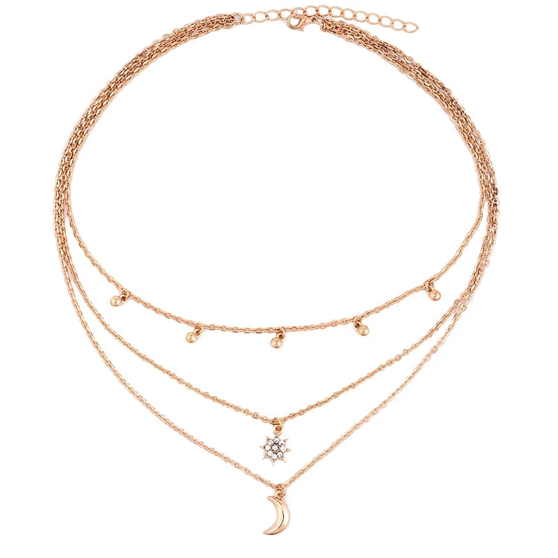Boho Multi Layer Choker Necklace bohemian lifestyle Free spirit