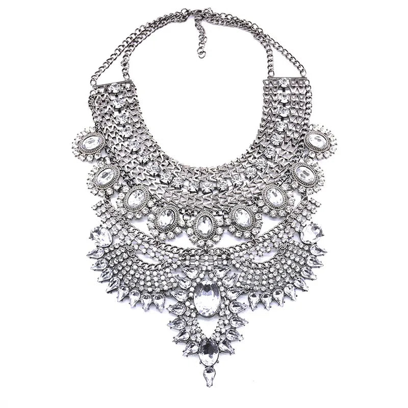 Crystal Rhinestone Choker Necklace Boho chic