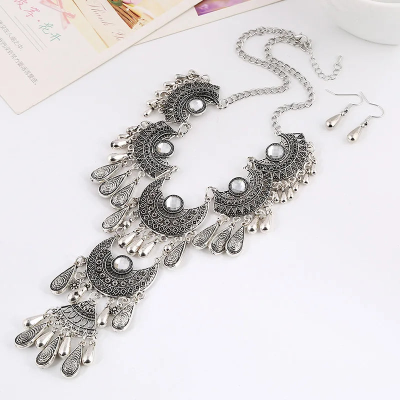Vintage Tassel Maxi Jewelry Sets Boho chic
