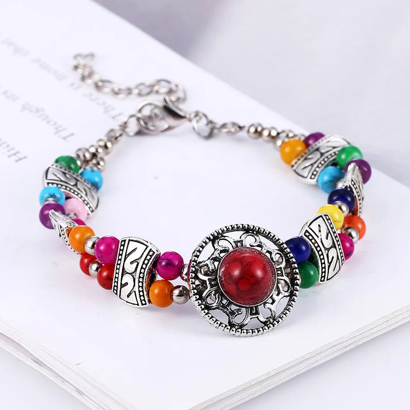 Stone Bead Bangle boho Chic