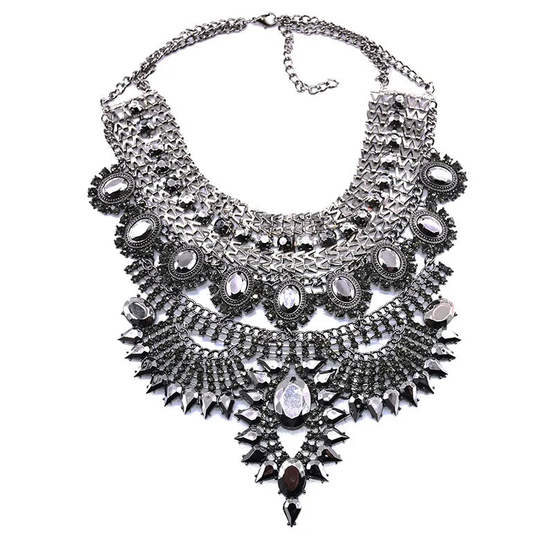 Crystal Rhinestone Choker Necklace Boho chic