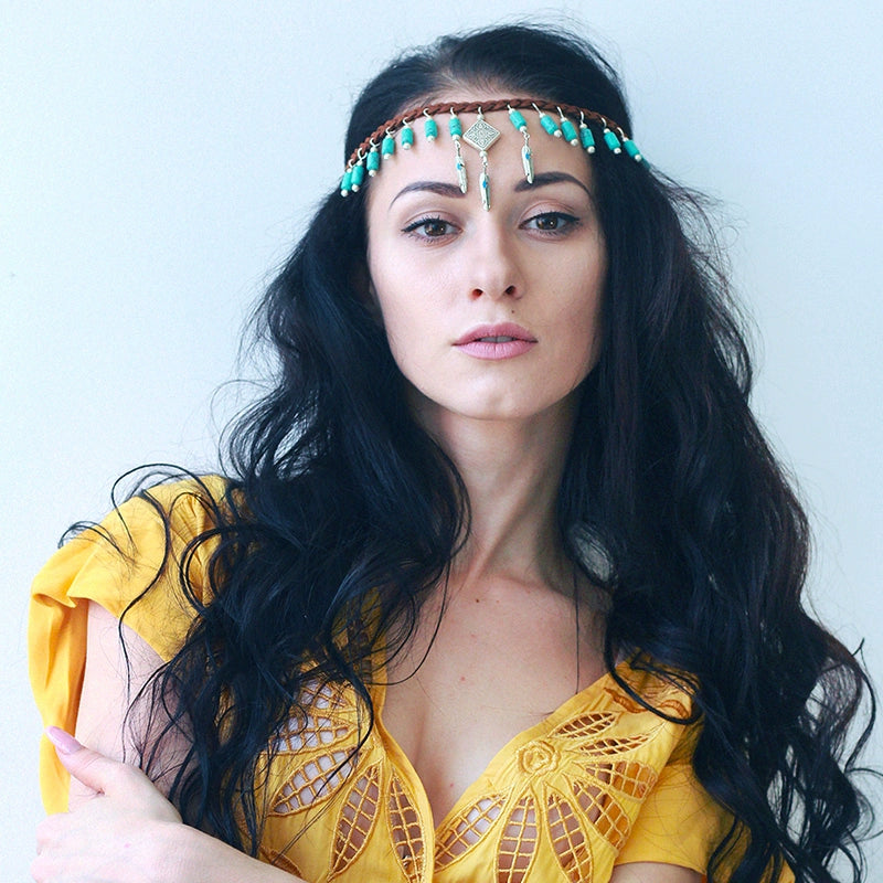 Turquoise Necklace, hand / head band