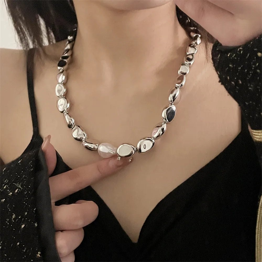 Pearl Chain Necklace boho chic