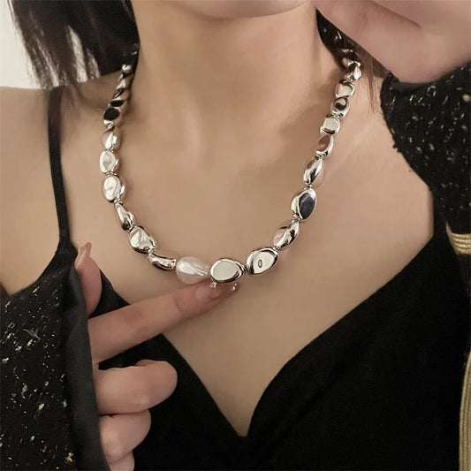 Pearl Chain Necklace boho chic