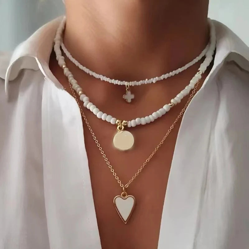Multilayer Beads Chain Necklaces