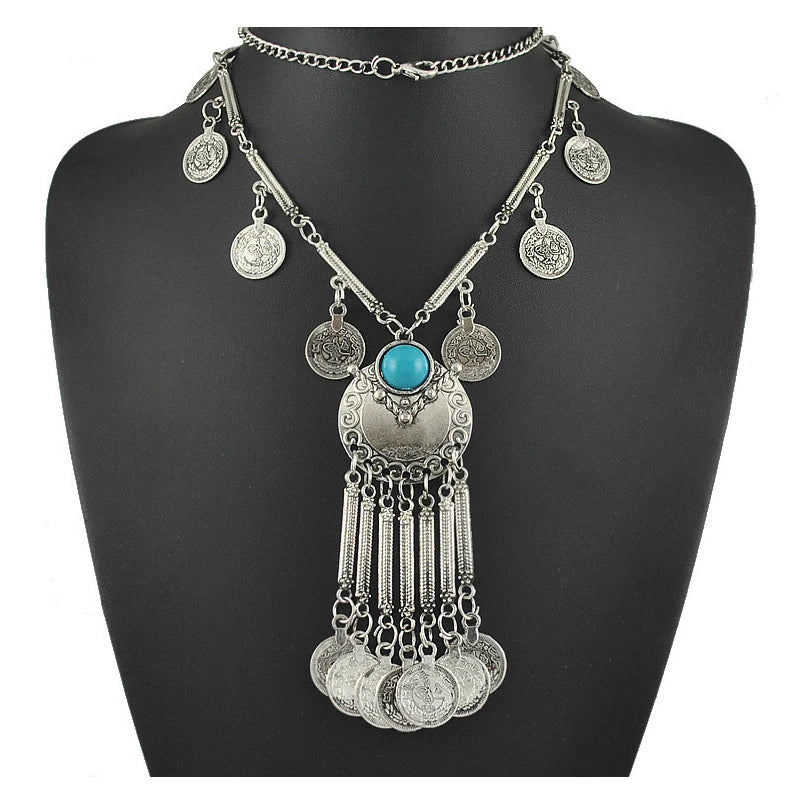 Gypsy Coin Necklace boho Chic