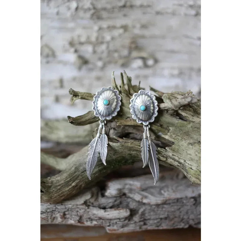 Boho Turquoise Drop Earrings