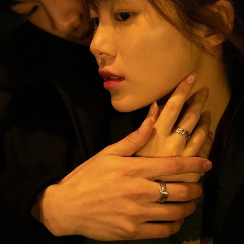 Vintage Angel & Demon Wing Couples Rings