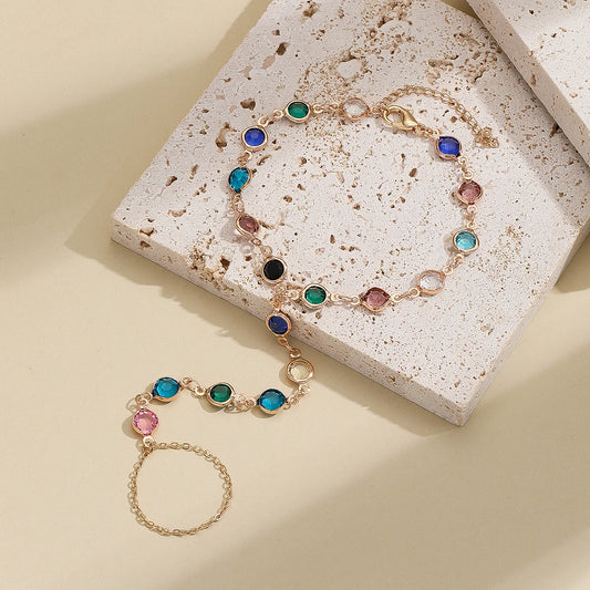 Vintage Emerald Crystal Bracelet free spirit