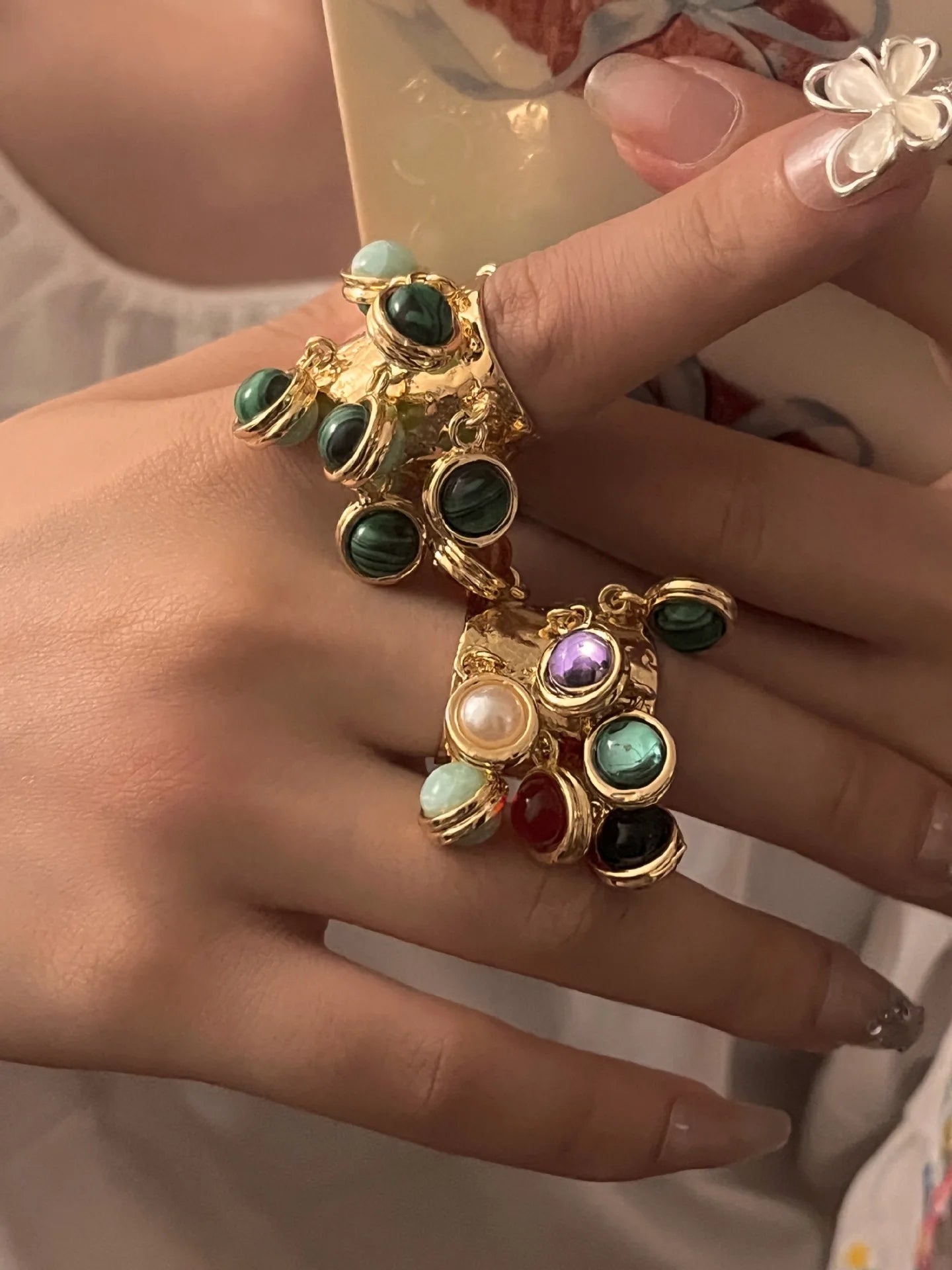 Natural Malachite Healing Ring