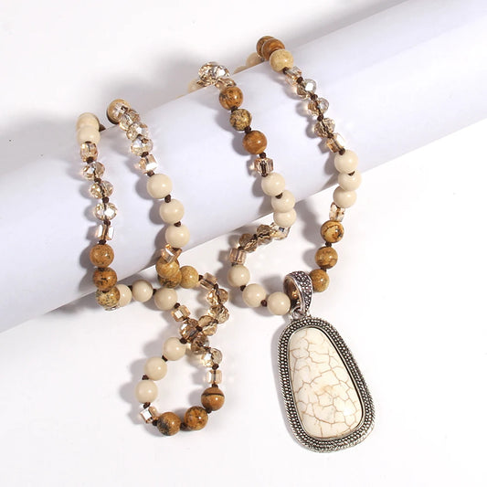 Handcrafted Boho Gemstone Necklace