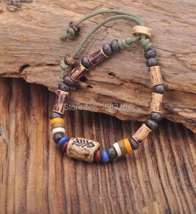 Boho Earth-Tone Hemp Bracelet