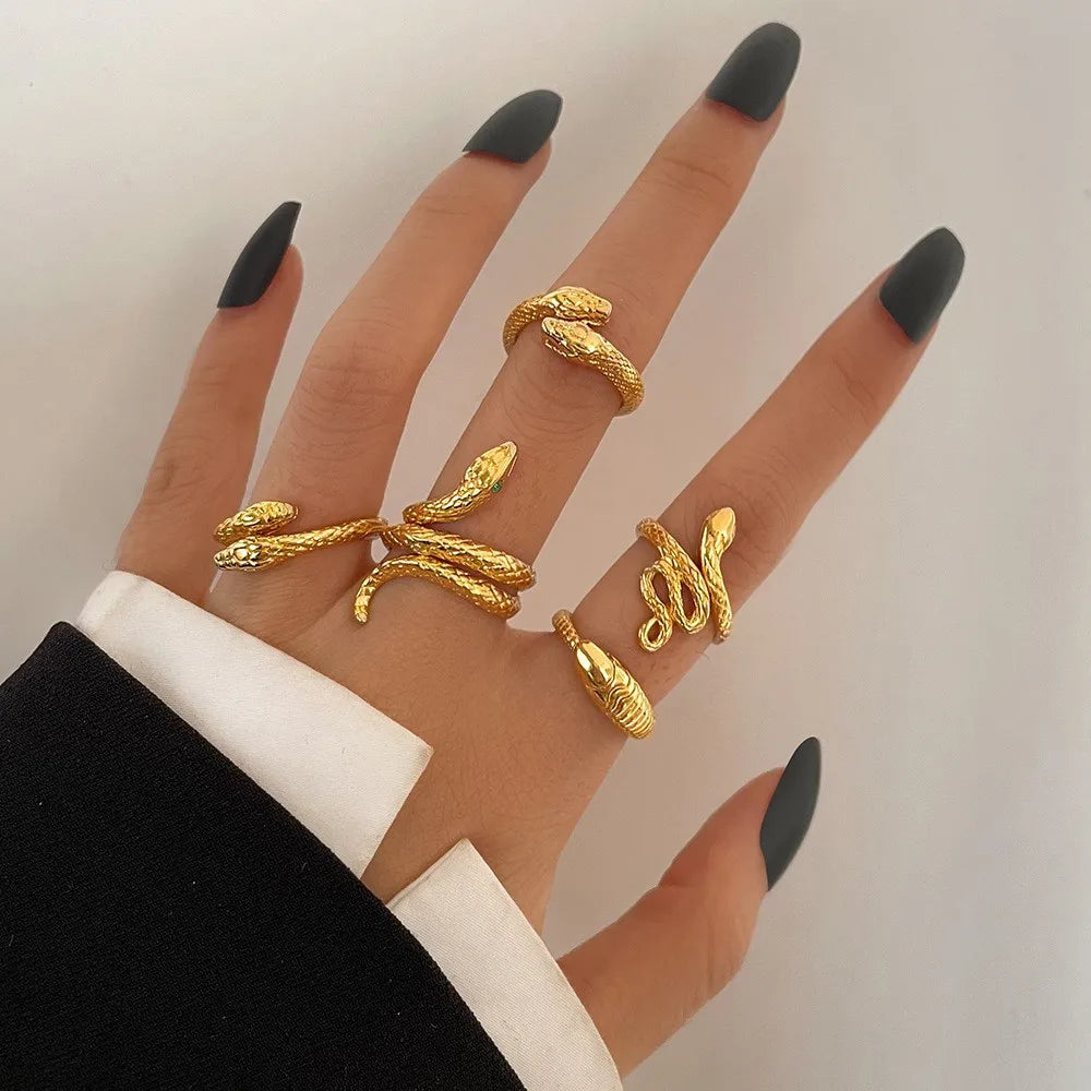 Vintage Butterfly Hollow Heart Rings
