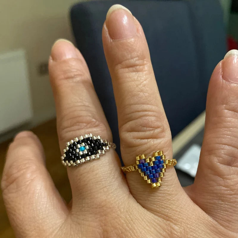 Heart & Eye Rings Boho Chic