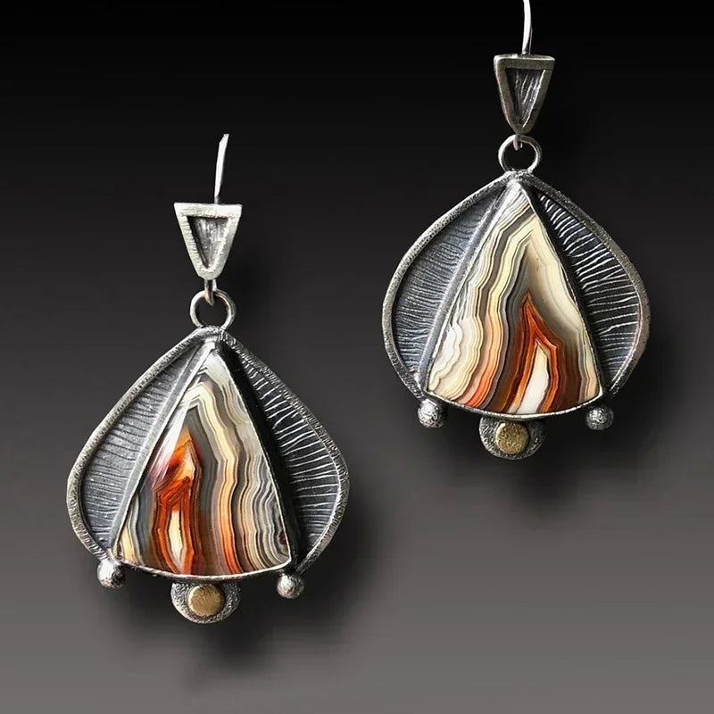 Vintage Ethnic Hook Pendant Earrings