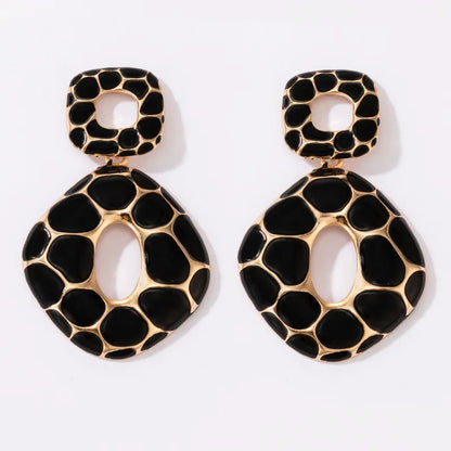 Square Leopard Earrings