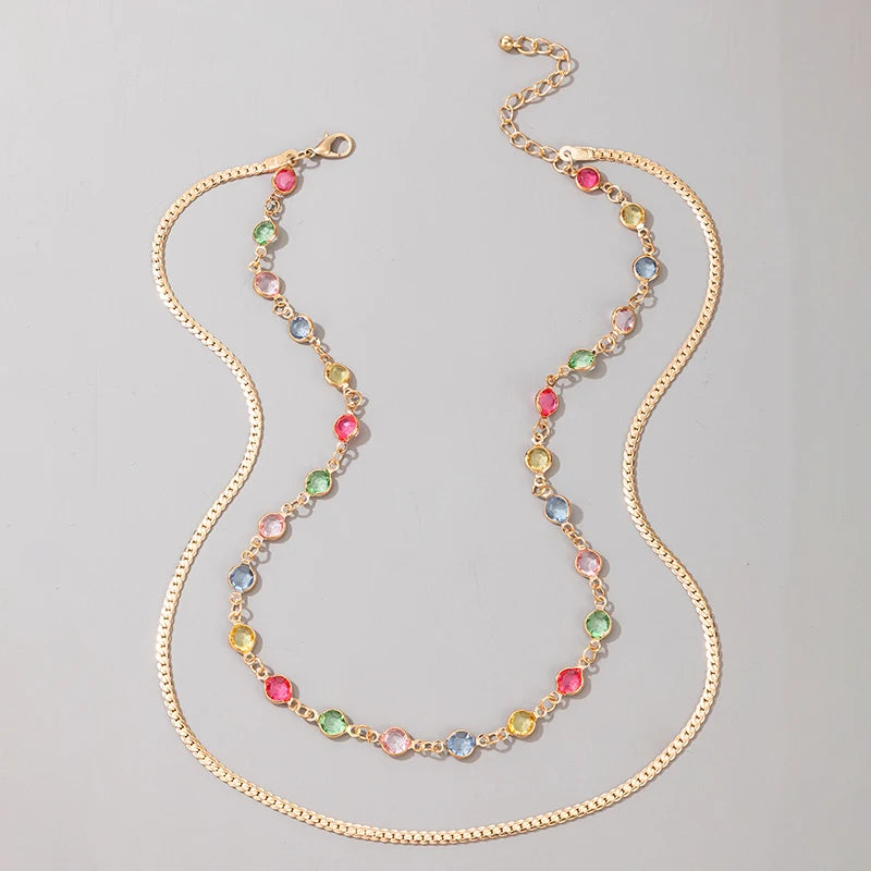 Crystal Stone Choker Necklace