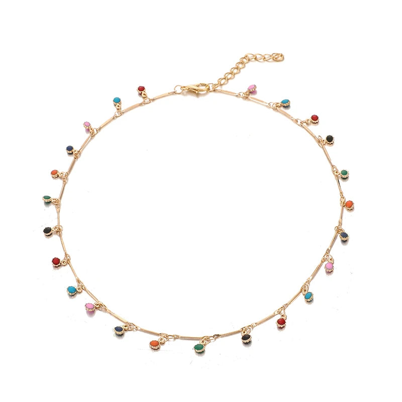 Crystal Stone Choker Necklace