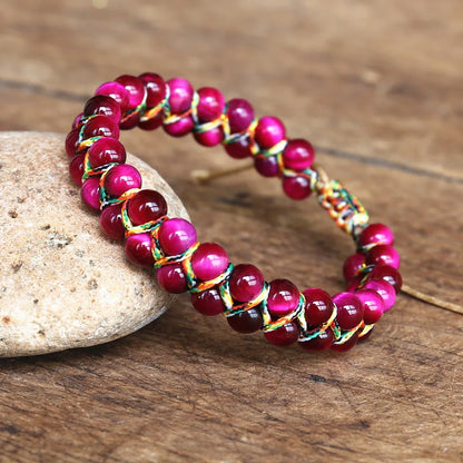 Tiger Eye Stone Beads Bracelet Boho chic 