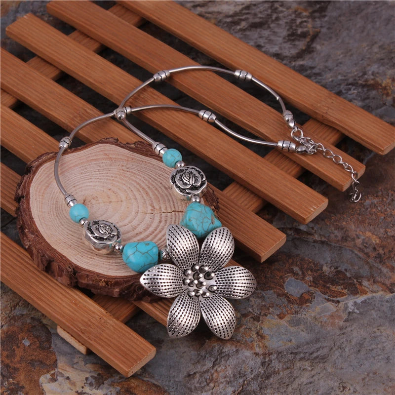 Flower Stone Necklaces