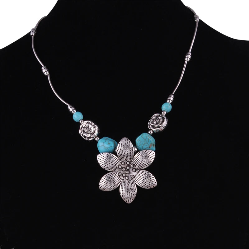 Flower Stone Necklaces