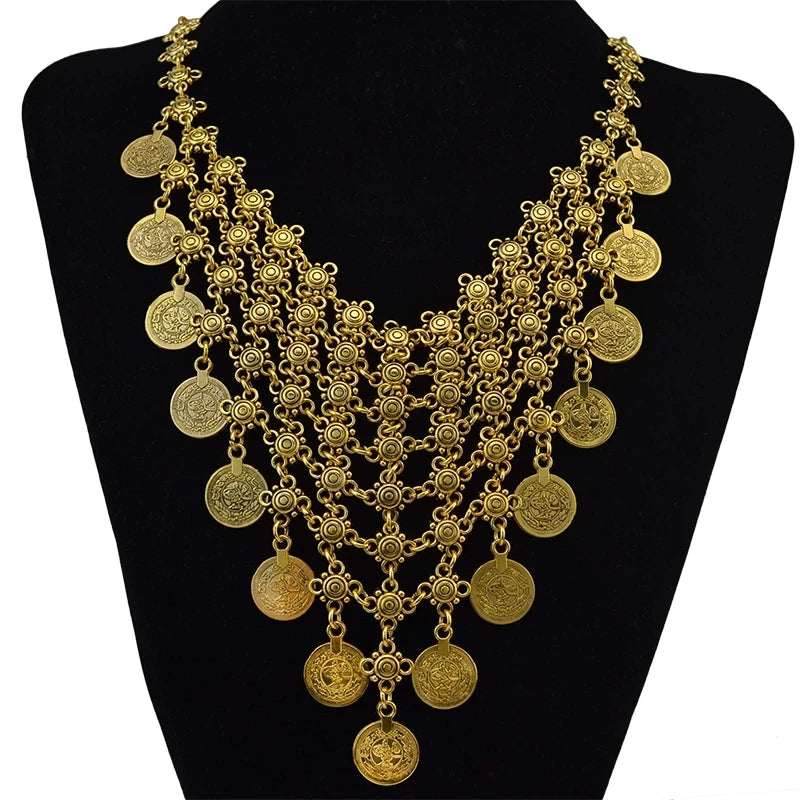 Vintage Ethnic Coins Necklace