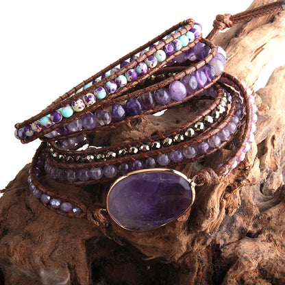 Natural Stones Wrap Bracelets