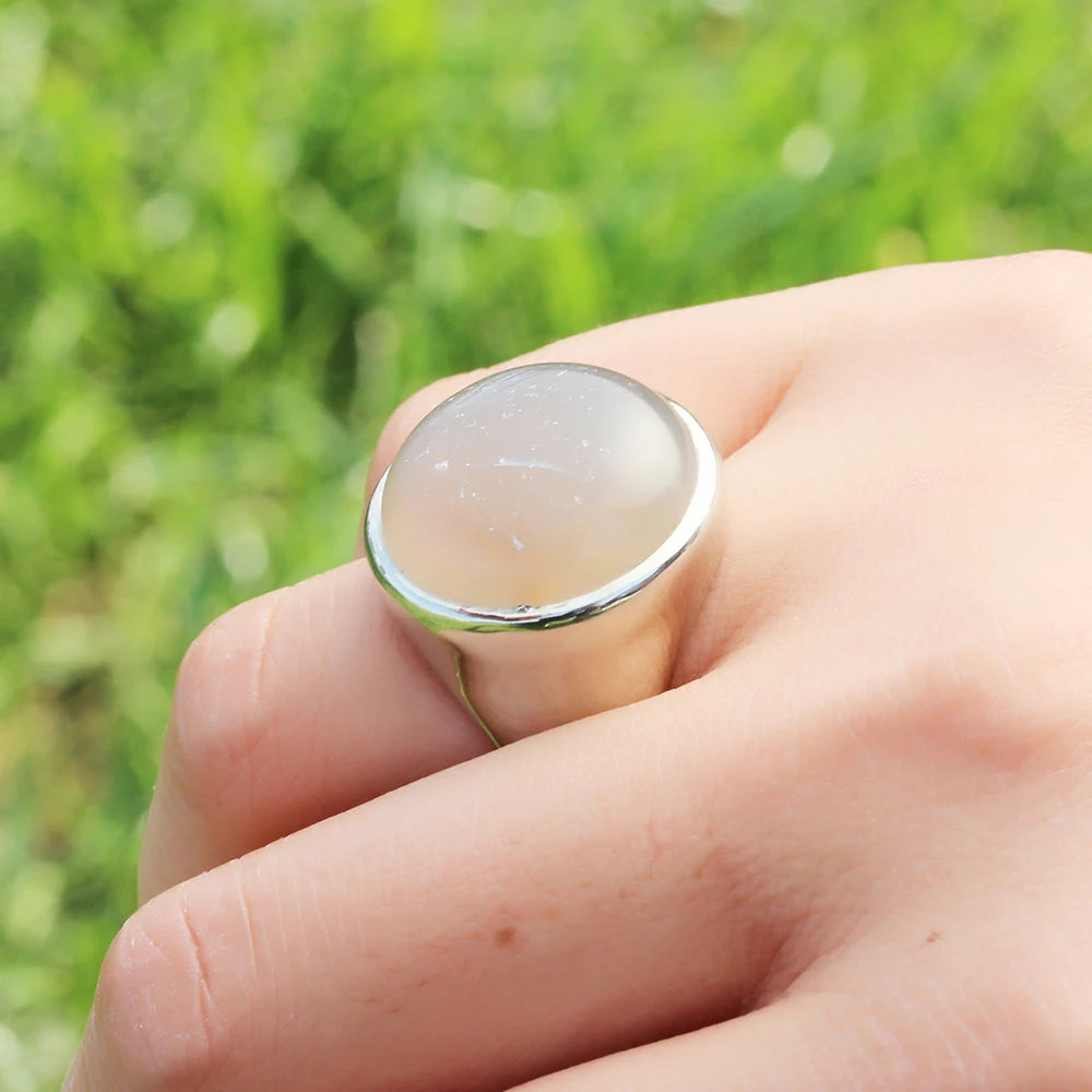 Oval Tiger Eye Natural Stone Ring