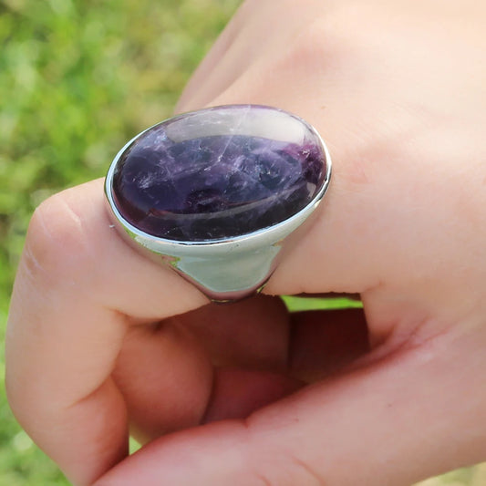 Oval Tiger Eye Natural Stone Ring