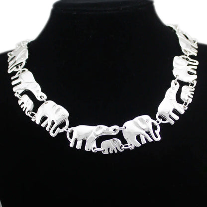 Vintage Elephant Collar Choker Necklace & Bracelet boho chic free spirit