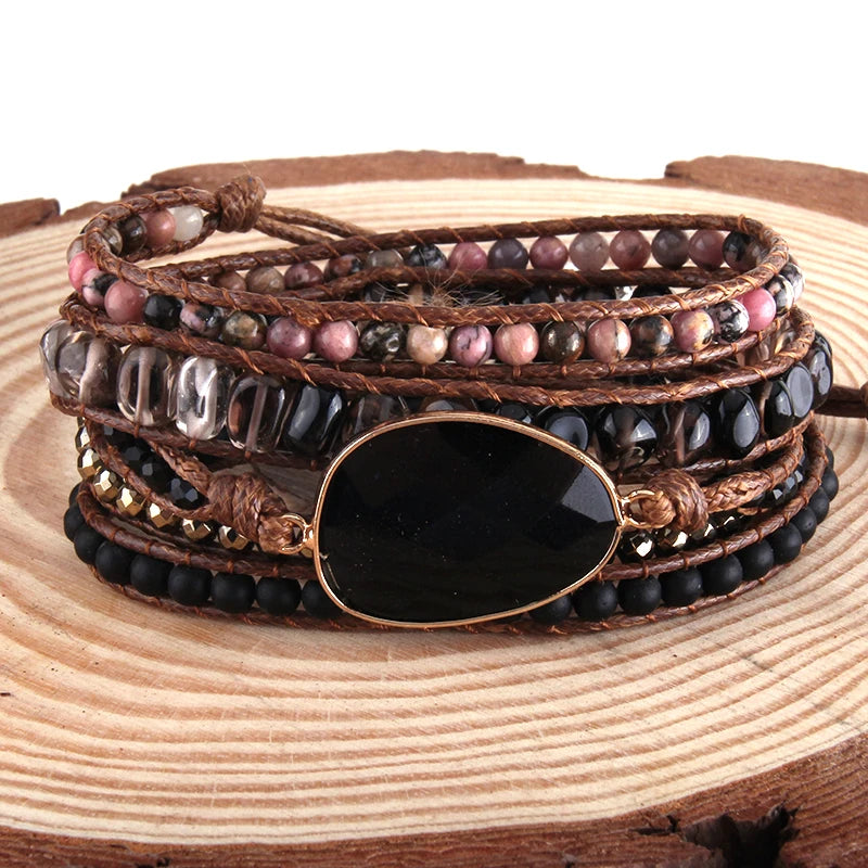 Natural Stones Wrap Bracelets