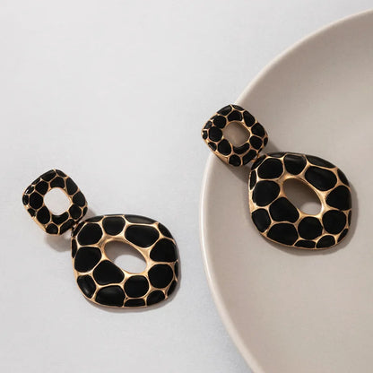 Square Leopard Earrings