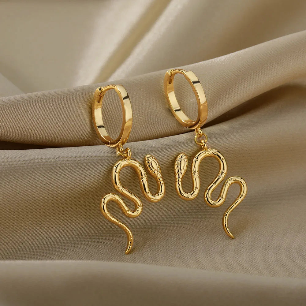 Snake Earrings Boho Chic 