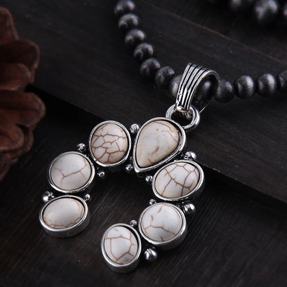 Rustic Earth-Tone Beaded Necklace