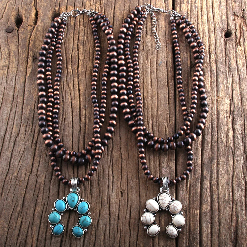 Rustic Earth-Tone Beaded Necklace