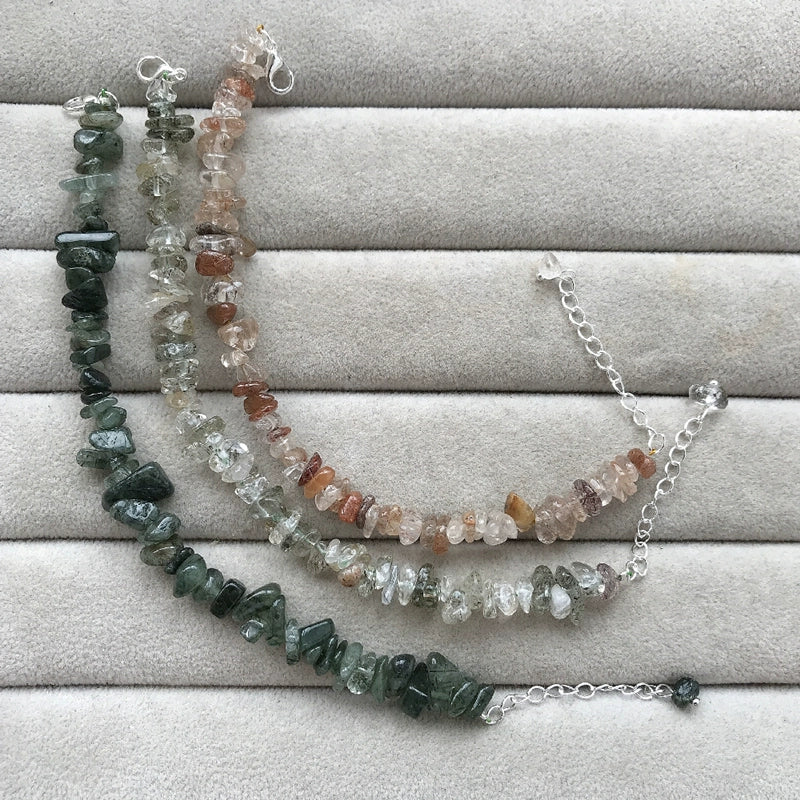 Natural Tourmaline Gravel Bracelets