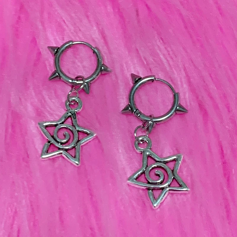 Hoop Star Earrings