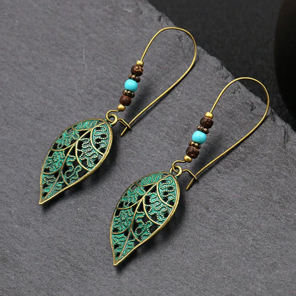 Antique Geometric Hollow Drop Earrings