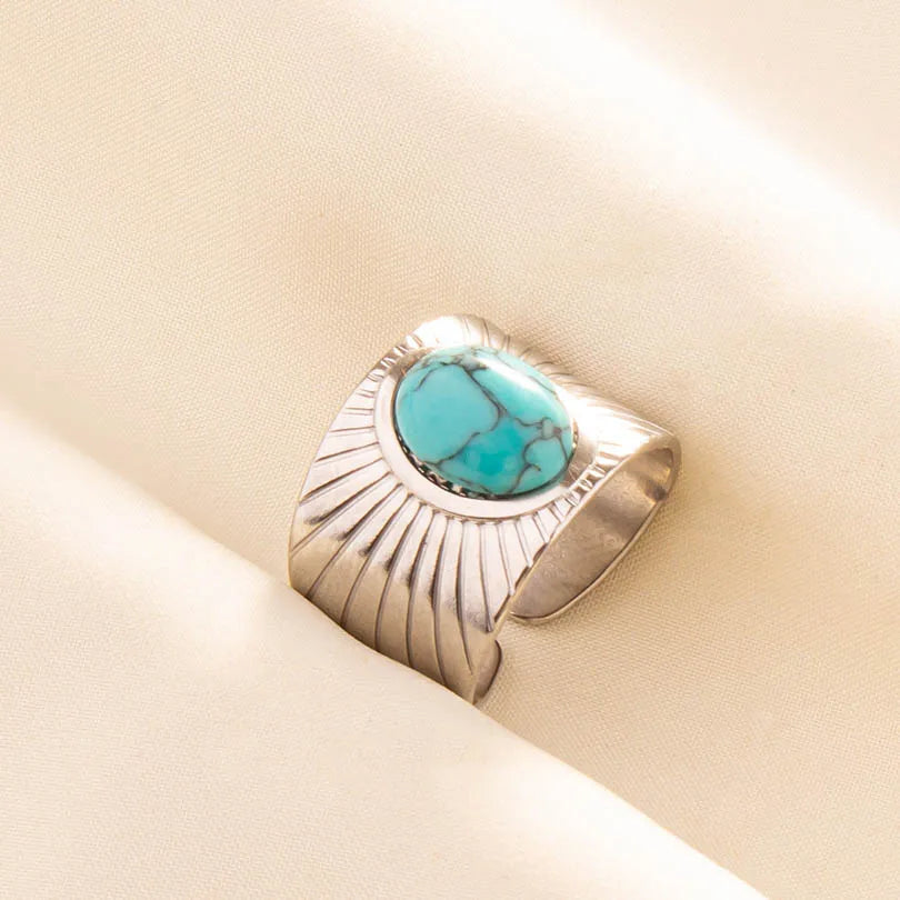 Ethnic Stackable Turquoise Finger Ring