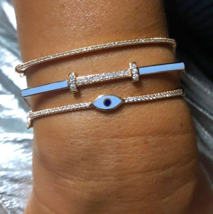 Rose Gold Color Evil Eye Bracelet