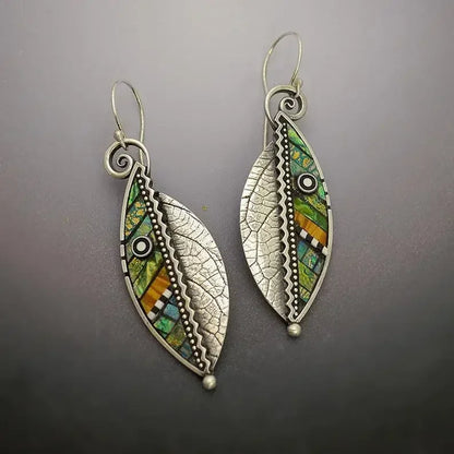 Vintage Ethnic Hook Pendant Earrings