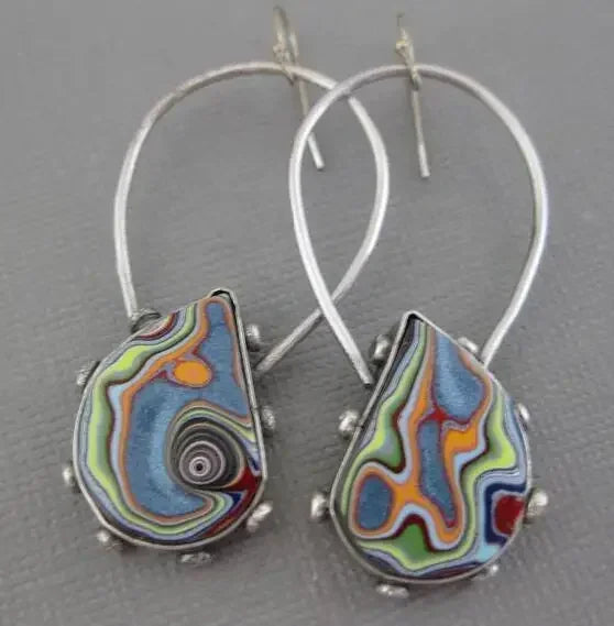 Vintage Ethnic Hook Pendant Earrings