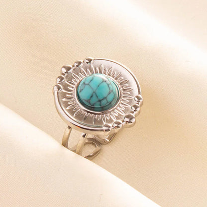 Ethnic Stackable Turquoise Finger Ring