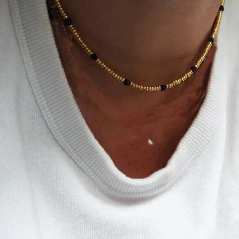 Multilayer Beads Chain Necklaces 