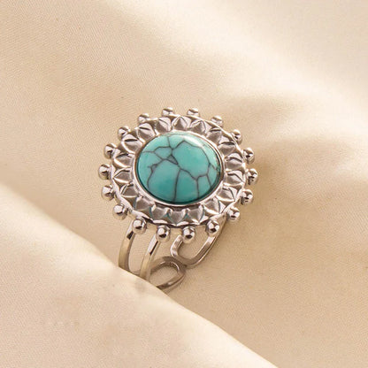Ethnic Stackable Turquoise Finger Ring