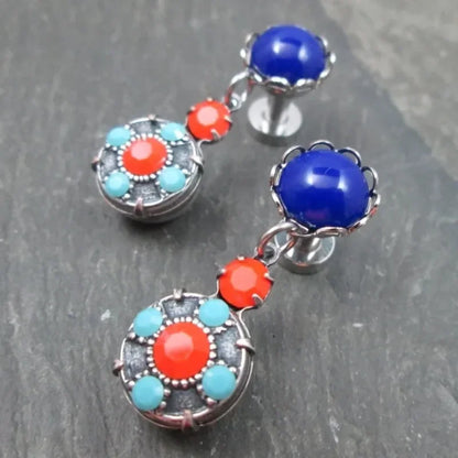 Water Drop Blue Stone Earrings